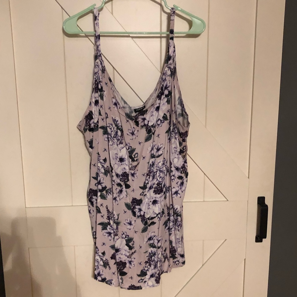 light purple floral top